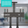 ONKRON Mobile TV Stand on Wheels (TS1551-B) - Black New