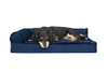 Furhaven Orthopedic Dog Bed Plush Velvet Removable Bolsters 30" x 20" x 6" New