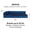 Furhaven Orthopedic Dog Bed Plush Velvet Removable Bolsters 30" x 20" x 6" New