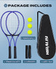 HIRALIY 27" Tennis Rackets, 2 Pack with Balls, Overgrips and Bag - Blue New