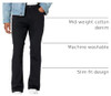AE1906300 AMAZON ESSENTIALS MENS JEANS, SLIM FIT STRETCH - SIZE 36X32 - BLACK New