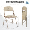COZIFURNI 4 Pack Folding Chairs with Leather Padded Comfortable Cushion New