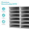 INPAITOO Mail Organizer, 24 Slots Compartments Mail Adjustable Shelves White New