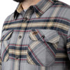 2038-3816 Field & Stream Men's Bismuth Flannel Shirt, Gray Line Plaid, X-Large New