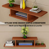 HAI+ Floating TV Shelf Wall Mounted Media Console Router DVD Shelves - Black New