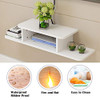 HAI+ Floating TV Shelf Wall Mounted Media Console Router DVD Shelves - Black New