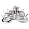 Calphalon Classic Stainless Steel Pots and Pans Set, 14-Piece Silver New