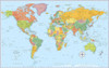 Signature World Wall Map – Paper Rolled (Blue) B01LZHRRSY - NEW New