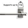 Rod Desyne MAG-15 Magnetic Curtain Rod, 17-30", 30402 - Satin Nickel New