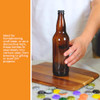 FastRack Beer Bottles Amber Glass Longneck 22 oz - Crown Pack of 12 New