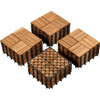 Yaheetech 27PCS Acacia Wood Deck Tiles Interlocking Patio Flooring Wood New