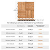 Yaheetech 27PCS Acacia Wood Deck Tiles Interlocking Patio Flooring Wood New