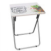 Home Basics Multi-Purpose Foldable TV Tray Table 1 for The Love of Food White New