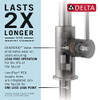 DELTA CORDOVA BRUSHED GOLD TOUCHLESS BAR SINK FAUCET - LUMICOAT CHAMPAGNE BRONZE