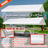 BenefitUSA Carport Replacement Canopy Garage Top Cover Tent Shelter - White New