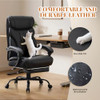 Garvee Comfortable Office Desk Chair 500 LBS Footrest 90-155°Recline - Black New
