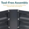 Sunnydaze Galvanized Raised Garden Bed Rectangle 4x2x1 ft Dark Gray