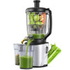 IDEABAY COLD PRESS JUICER MACHINE, 6.5" WIDE CHUTE MASTICATING JUICER - SILVER