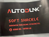 AUTODUNK KINETIC ROPE 3/4IN X 20FT TWO SOFT SHACKLES 18700LBS - BLACK/RED