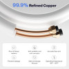 DELLA16 Ft Mini Split Line Set 3/8" & 1/4" O.D Copper Pipes - White New