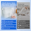 PHILIPS ELECTRIC WATER FILTER PITCHER 12-CUP PLUS FILTER ADD5902WH/37 - WHITE