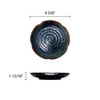 Thunder Group Tenmoku Melamine Dinnerware 9 3/8" Lotus Shape Plate B003YP2AJW New