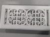DECOR GRATES METAL SCROLL DECORATIVE AIR VENT COVER 4 X10 FLOOR - 5 PACK - WHITE
