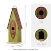 Glitzhome Bird Houses for Outside 13.25" H Distressed Green Solid Wood New
