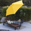 ASTELLA 102" SOLID PRINT HEXAGON MARKET PATIO UMBRELLA UV RESISTANT - YELLOW