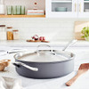 CUISINART 5.5QT SAUTE PAN WITH HELPER HANDLE COVER GG33-30H-BLK - BLACK/SILVER