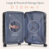 Yapamar Hardside Luggage Spinner Wheels 20 Inch Expandable TSA Lock - Black New