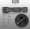 HOME SAFETY 395NM UV FLASHLIGHT BLACKLIGHT PORTABLE  FOR FOR PET - BLACK