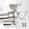Meriville 1" Diameter Metal Spring Tension Rod, Adjustable Length 30" to 52" New