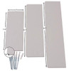 WUDENHOM White Shelf for Wall, Set of 3 Wall Mount Wood Floating New