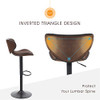 ALPHA HOME 2 Pack Swivel Stools, PU Leather, Adjustable Counter Height - Brown New