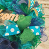 Ideas | Everyday Wreath | Mesh Door Wreath | Navy Blue Kelly Green Turquoise P3