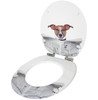 Sanilo ROUND, Silent Slow Close, Molded Wood, Adjustable Toilet Seat - Newspaper New