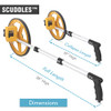 Scuddles Collapsible Measuring Wheel Up to 10,000 Feet - Black New