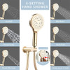 Lavatrum Shower System Wall Mounted Faucet Set 10" Rain 6-Function B09FQ2FY1P New