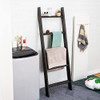 Mhiiuwu Decorative Blanket Ladder 5ft Farmhouse Wall Leaning Wooden - Black New