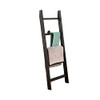 Mhiiuwu Decorative Blanket Ladder 5ft Farmhouse Wall Leaning Wooden - Black New