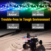 2PCS 2FT Spiral LED Whip Lights LED Safety Whips Bluetooth APP Control -2PCS
