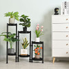 TITTIFERS 6 Tier Tall Plant Stand Foldable Corner 30" Tall Flower Stand - Black New