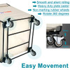 Heavy-Duty Canvas Laundry Hamper with Wheels for Home Closet B09QSKVWM1 - Beige New