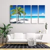 S03958 Large Canvas Wall Art Summer Ocean Waves Coconut Trees 12x32 x5pcs New