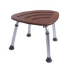SUMGREEN Adjustable Bamboo Shower Seat Waterproof Fanshaped Shower Stool Brown New