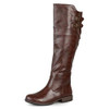 Journee Collection Women's Tori Stacked Heel Riding Boots Brown Wide Calf - 8.5 New
