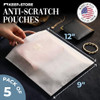 KEEP N STORE PACK OF 5 ANTI-SCRATCH POUCHES 9" X 12" ASP-912-5 - WHITE