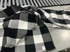 115" BY 94" BLACK AND WHITE CHECKERED TABLECLOTH - CHECKERED BLACK/WHITE