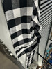 115" BY 94" BLACK AND WHITE CHECKERED TABLECLOTH - CHECKERED BLACK/WHITE